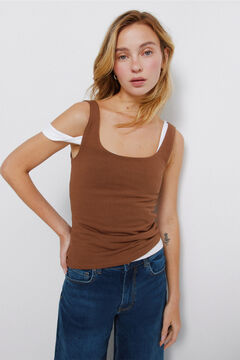 Springfield Camiseta tirantes doble tejido