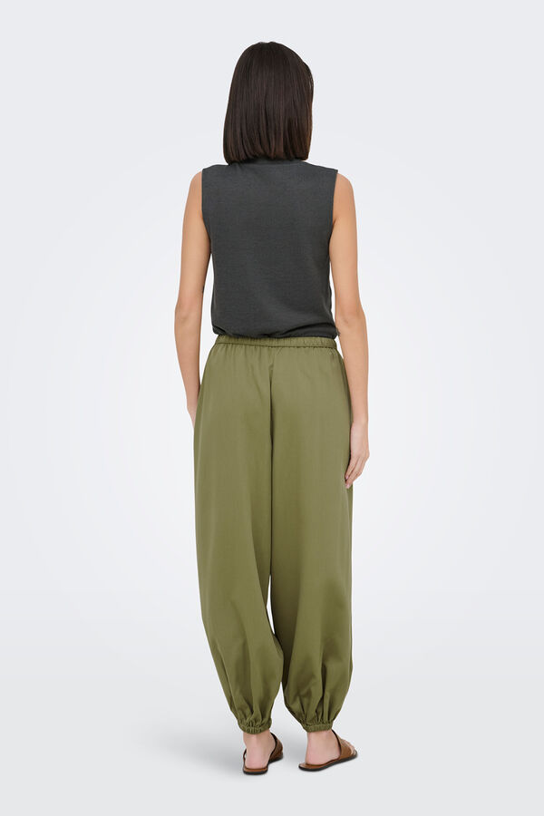 JDY Puffed long trousers nude