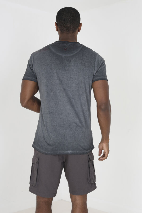 Brave Soul Camiseta de calavera manga corta gris