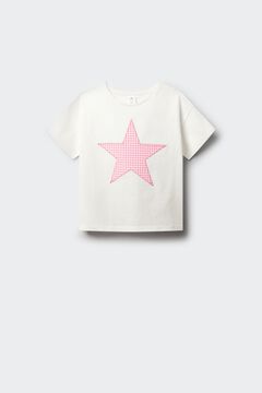 Springfield Kids Camiseta manga corta estrella vichy ni&ntilde;a