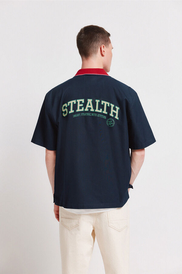 Springfield Varsity short sleeve shirt blue