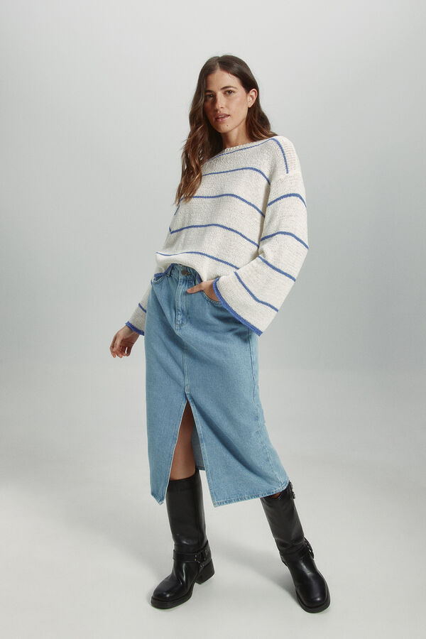 Only Pullover Streifen Wei&szlig;