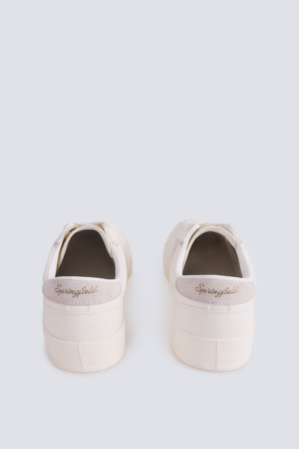 Springfield White trainers printed