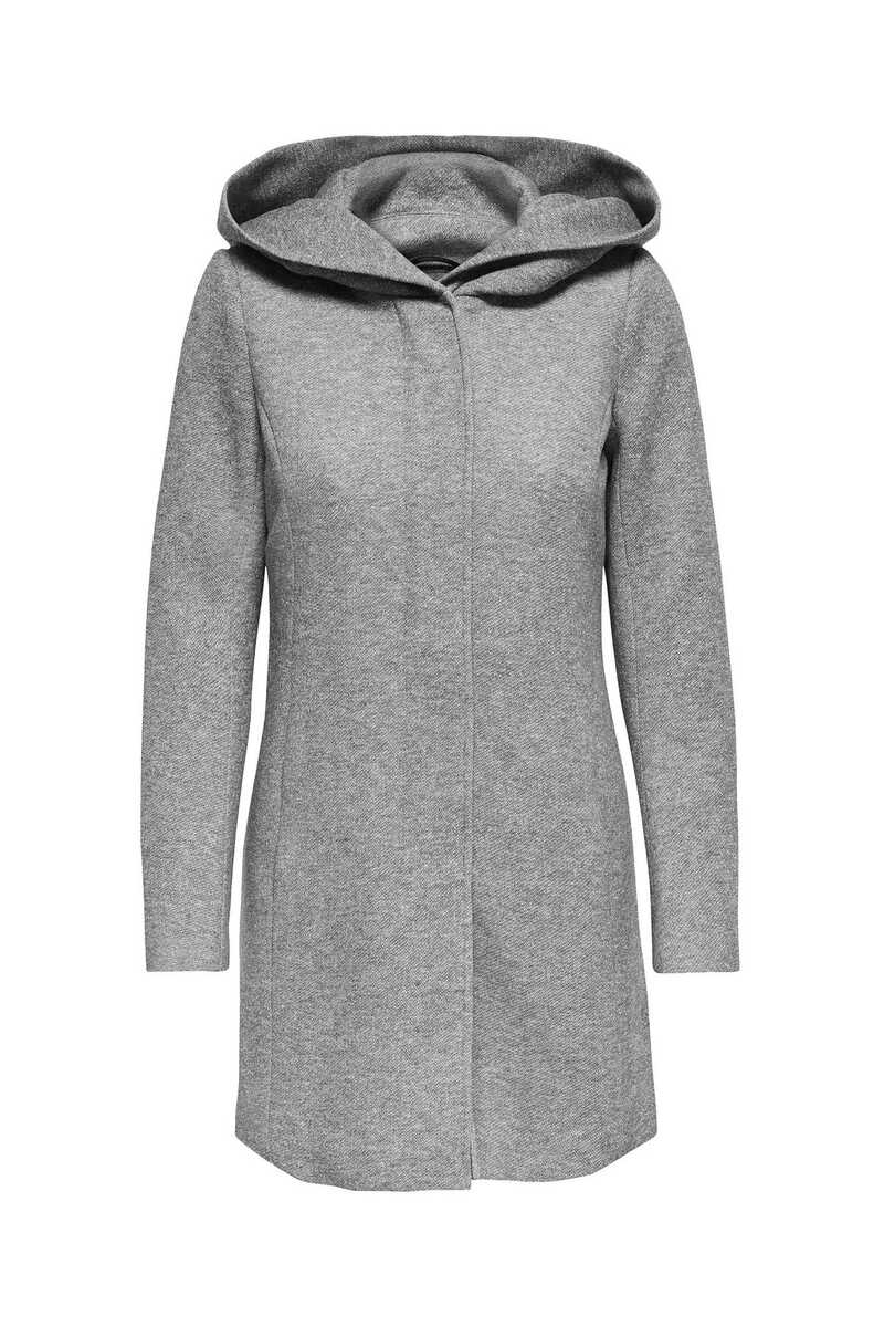 Springfield Hooded coat with zip fastening gray