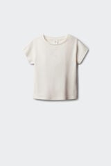 Springfield Kids T-shirt manga curta canelada para menina bege