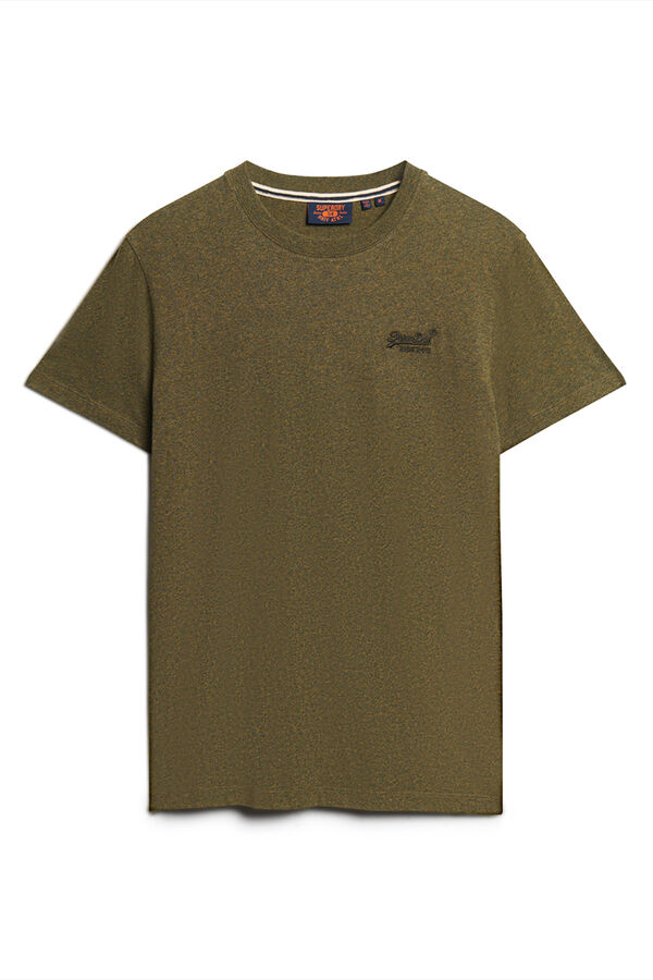 Springfield T-Shirt aus Bio-Baumwolle mit Logo Essential grün