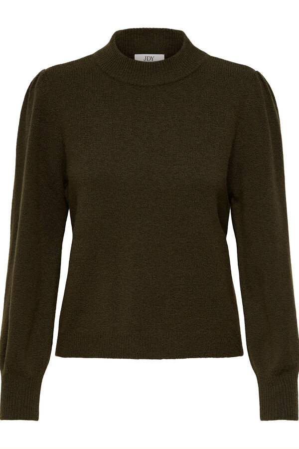 JDY Camisola de gola alta castanho