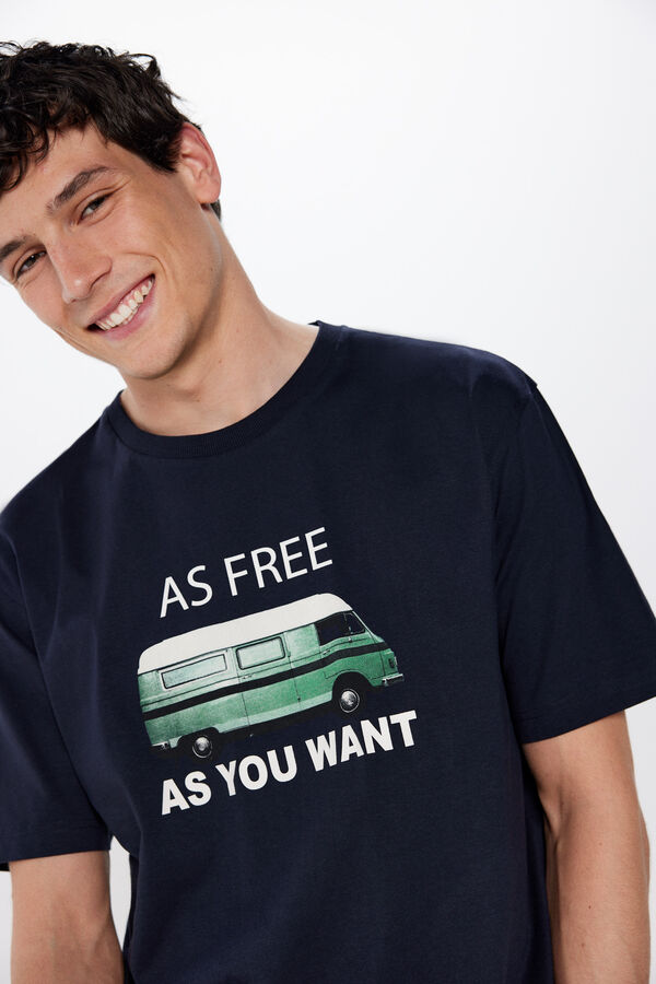 Springfield T-shirt free van bleu