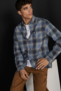 Springfield Checked shirt steel blue
