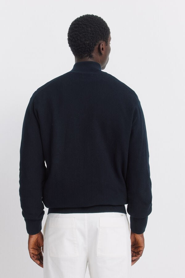 Springfield cardigan structur&eacute; uni bleu