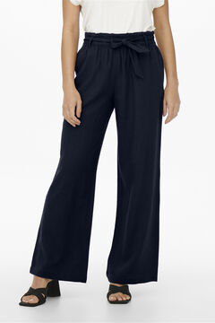 Springfield Wide linen trousers negro
