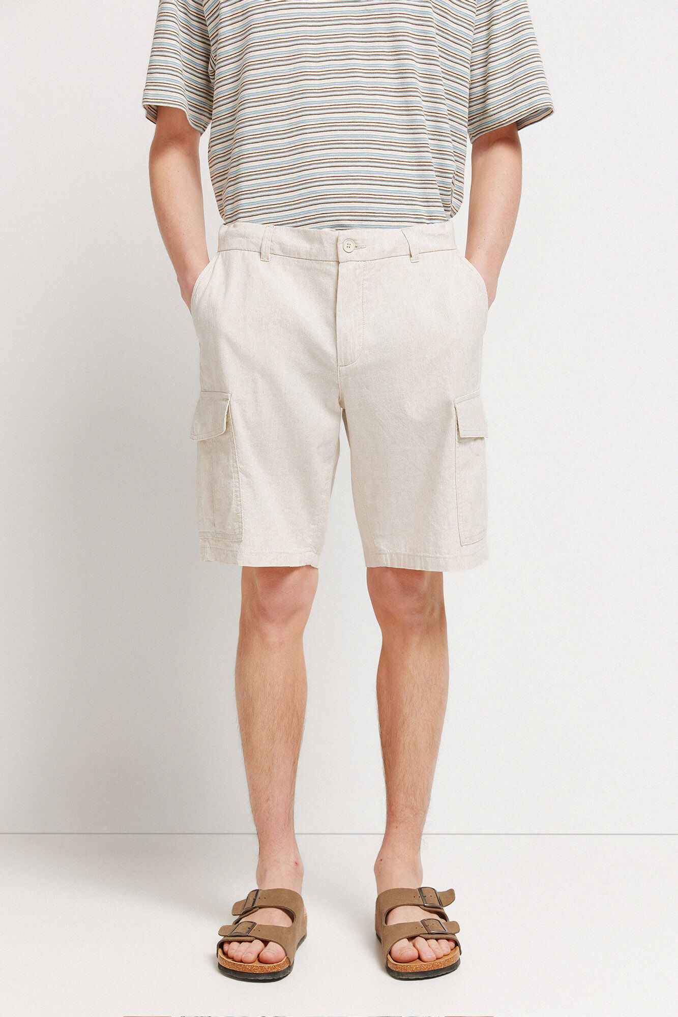 Springfield Linen comfort fit Bermuda shorts