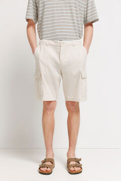 Springfield Linen comfort fit Bermuda shorts
