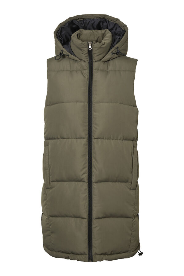 Springfield Long quilted gilet green