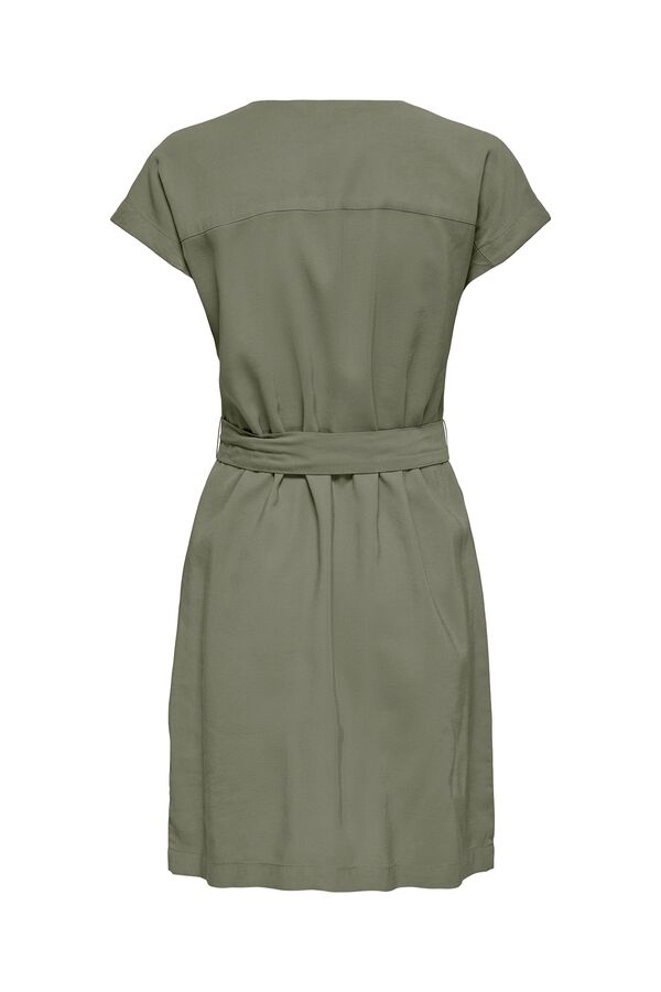 Only Vestido corto abotonado kaki