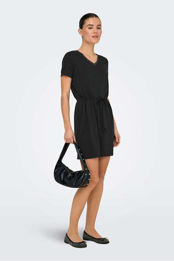 JDY Lurex short dress black