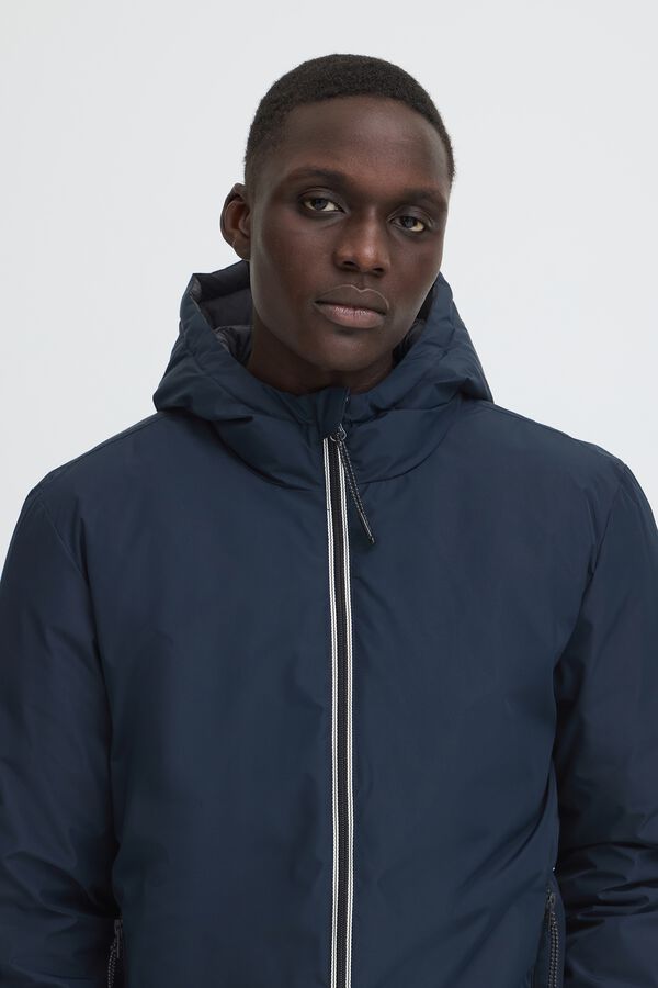 Blend Reversible hooded jacket blue