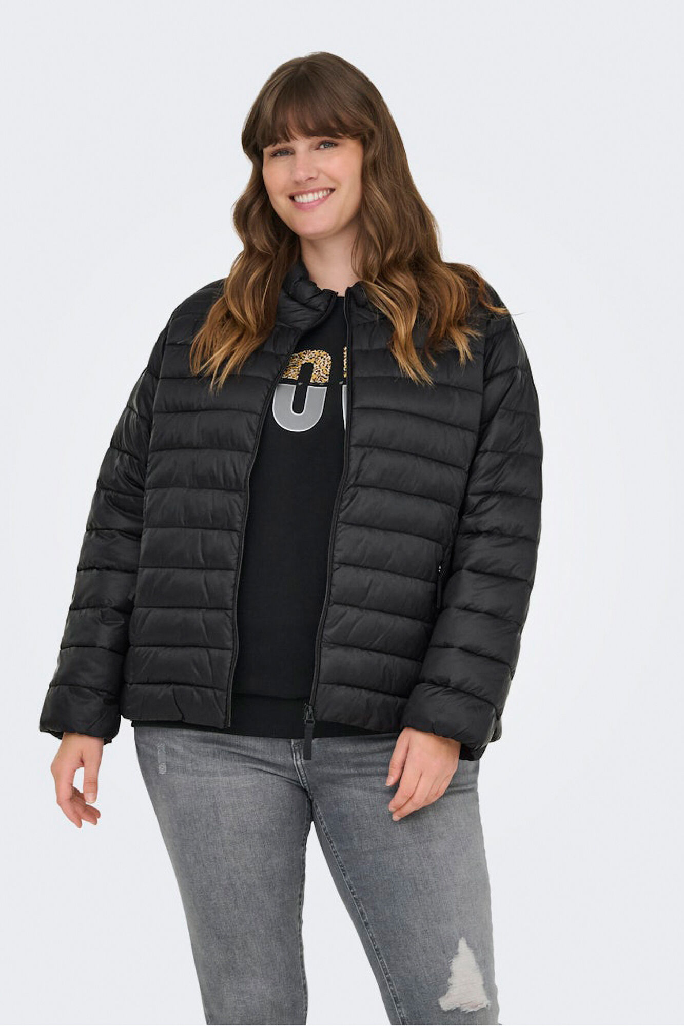 Only Carmakoma Chaqueta acolchada cremallera talla grande