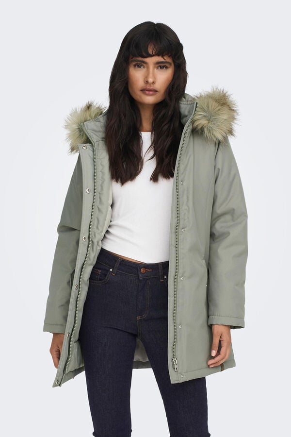 Springfield Midi parka with removable hood green