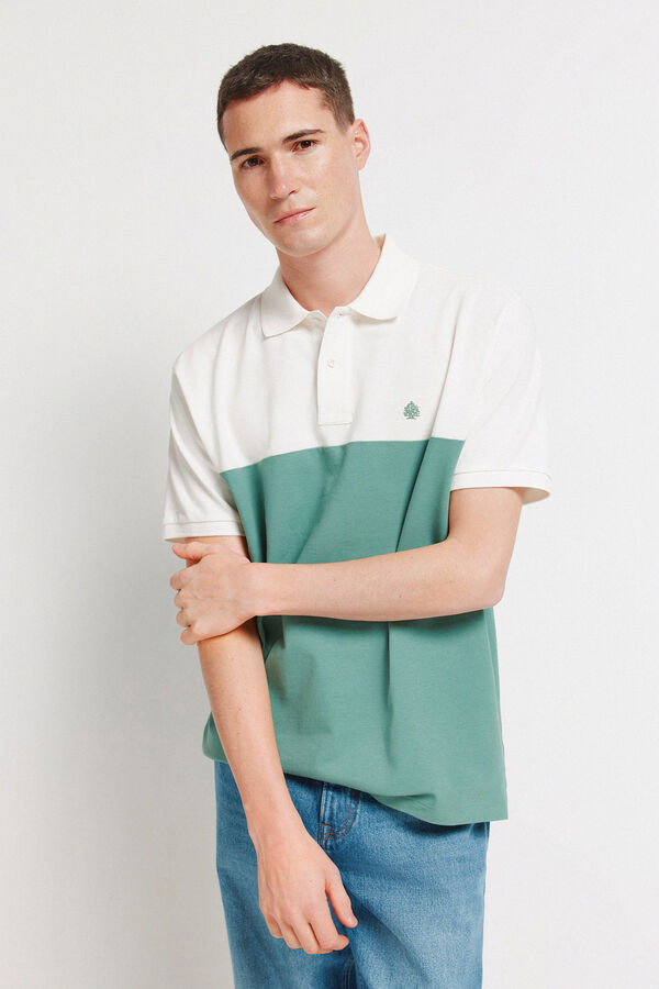 Springfield Piqu&eacute; regular fit polo shirt green
