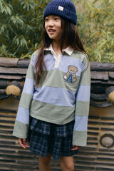 Springfield Kids Camisa polo riscas para menina verde