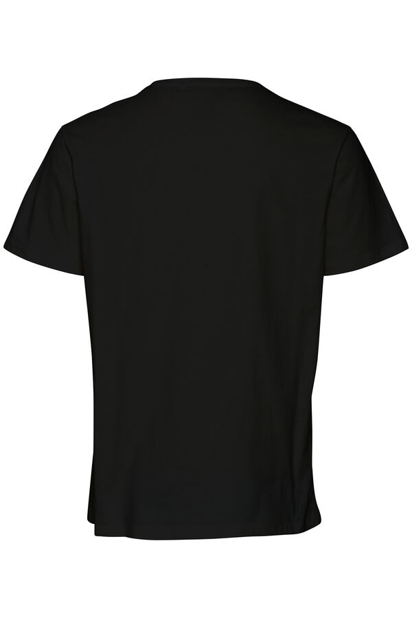 Springfield Kurzarm-Shirt Logo-Print schwarz