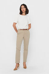 Only Pantal&oacute;n chino el&aacute;stico beige