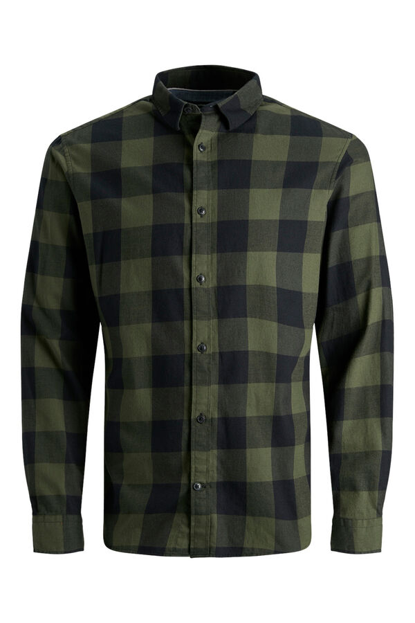 Springfield Checkered comfort fit shirt green