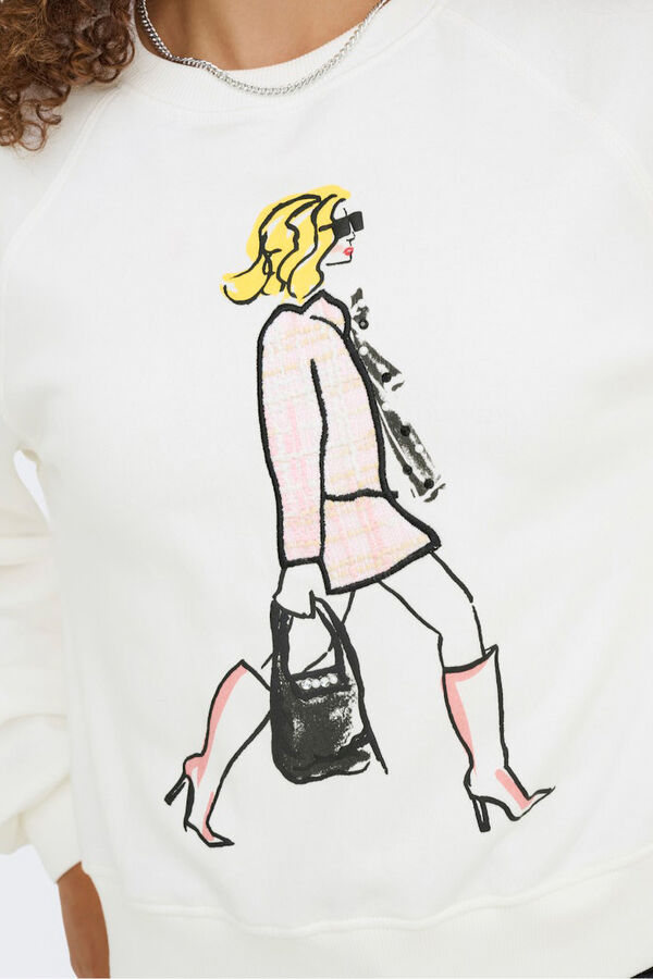 Only Front sweatshirt white