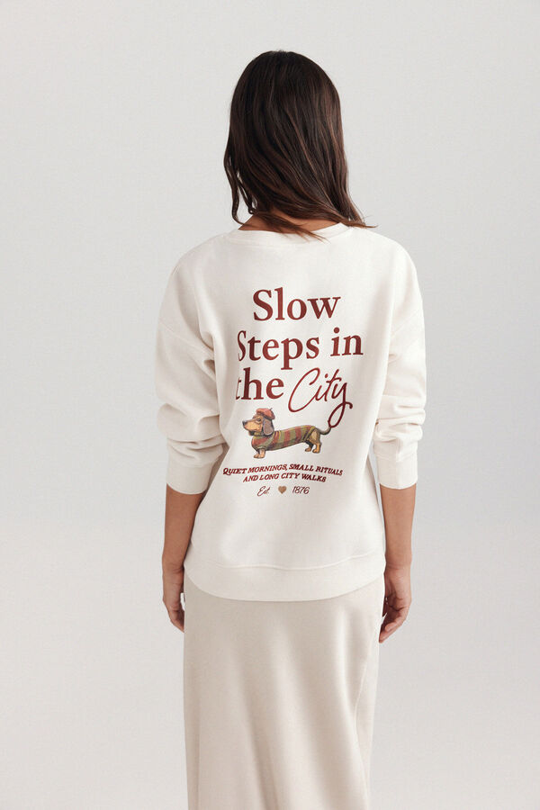 Springfield Sweat-shirt teckel blanc