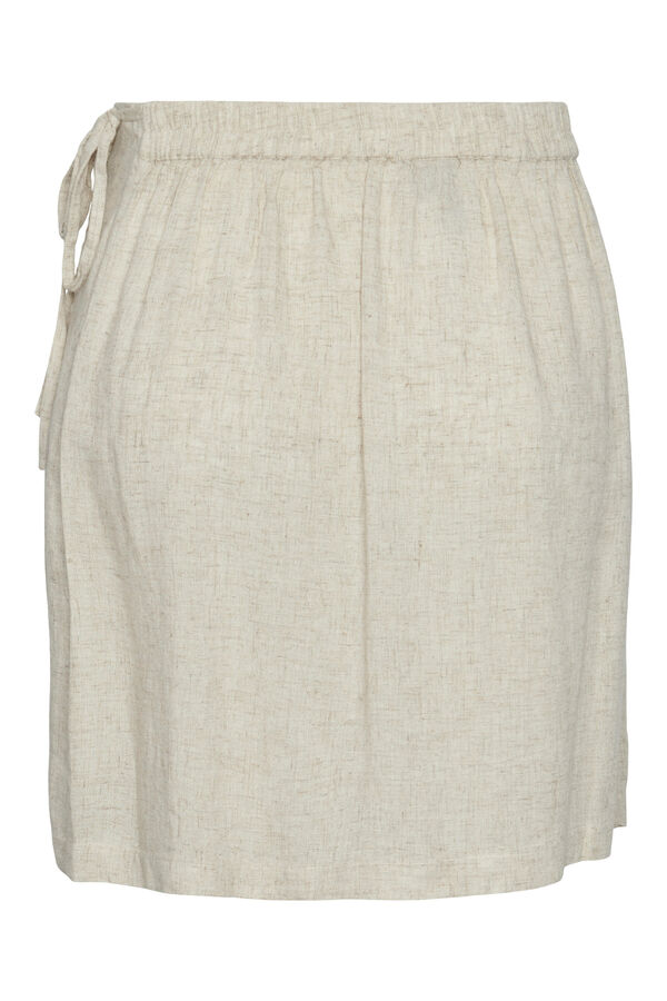 Pieces Falda corta tipo pareo gris