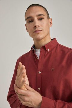 Springfield Coloured Oxford shirt royal red