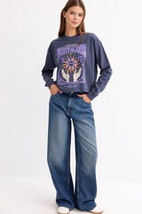 Inside Sudadera Con Estampado Esotérico azul