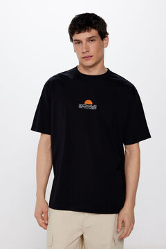 Springfield Camiseta olas negro