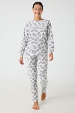 Springfield Conjunto Pijama Polar Mujer blanco