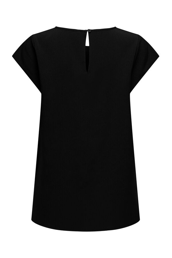 Only T-shirt lisa manga curta preto