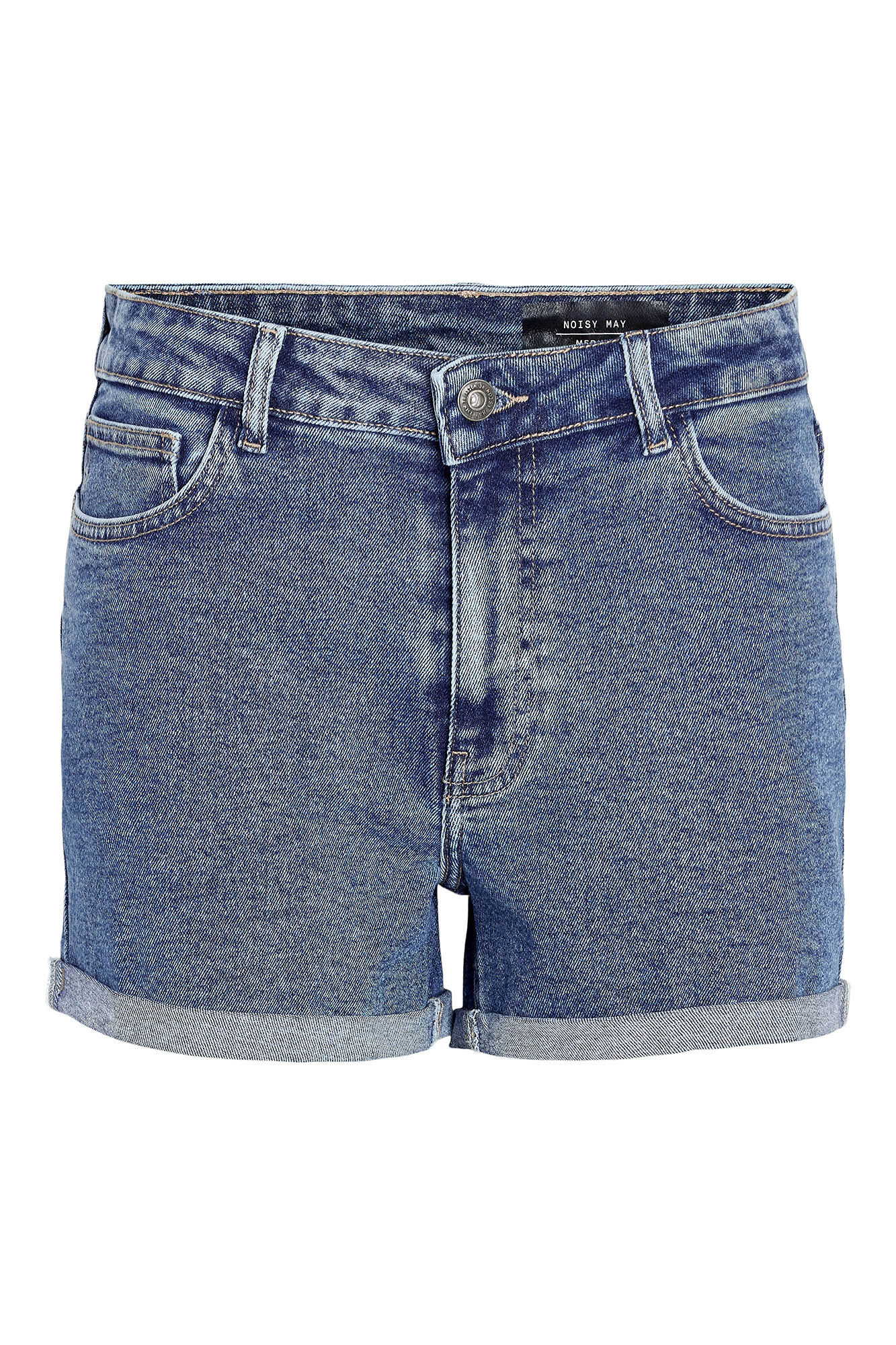 Noisy May Short vaquero b&aacute;sico con dobladillo de cinco bolsillos.