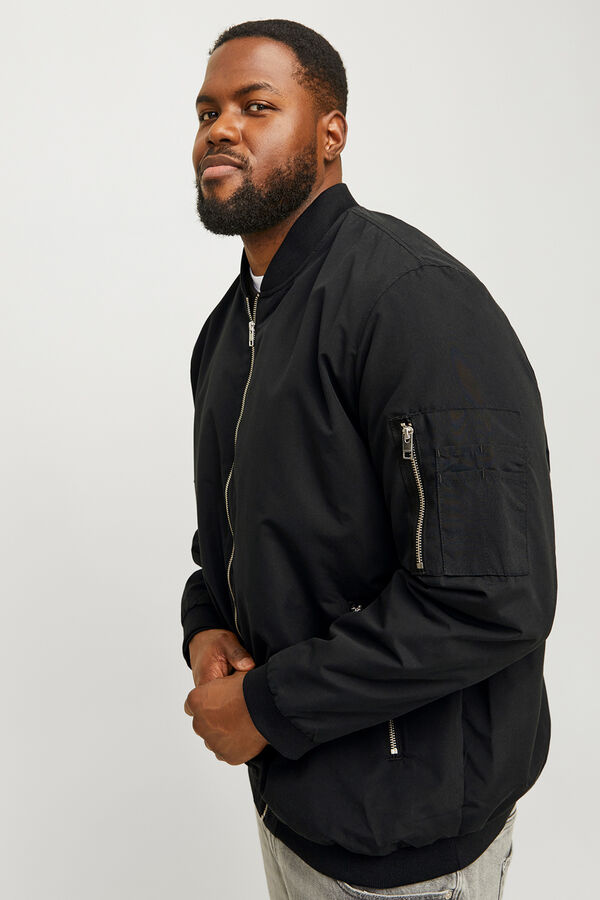 Jack & Jones PLUS Jaqueta bomber leve preto