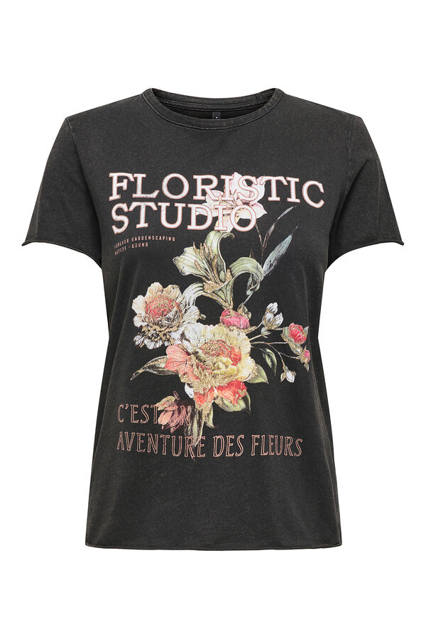 Only Printed short-sleeved T-shirt brown