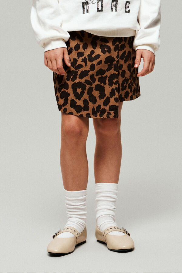 Name It Leopard print trouser  nude