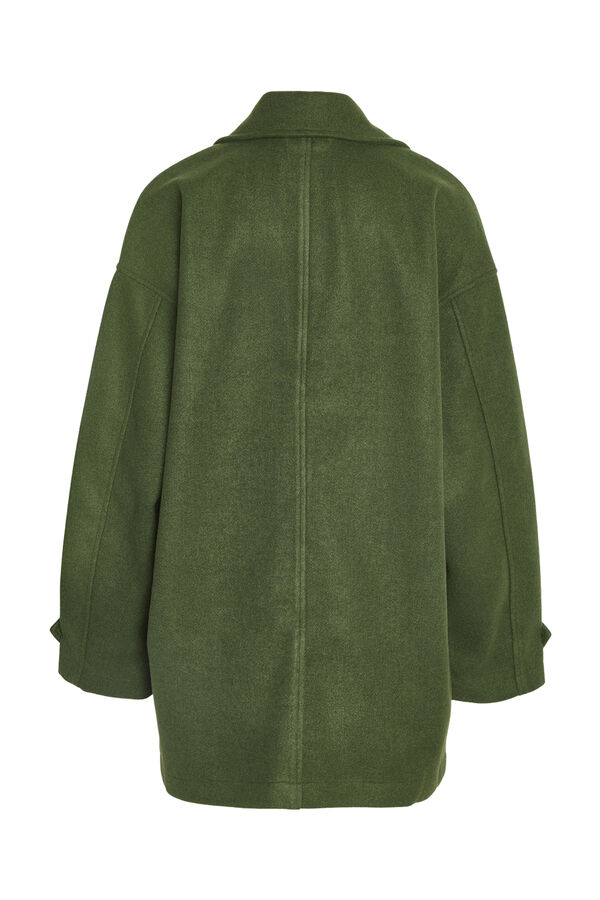 Noisy May Short coat with lapels green