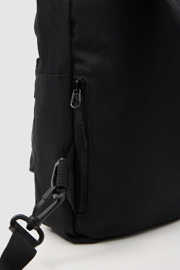 Springfield Men's nylon crossbody backpack black