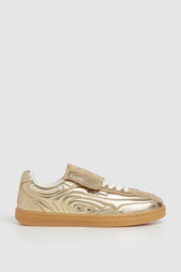 Zapatillas De Piel Metalizadas