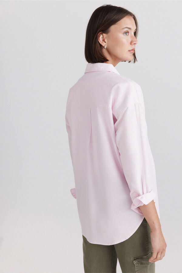Springfield Oversize oxford shirt pink