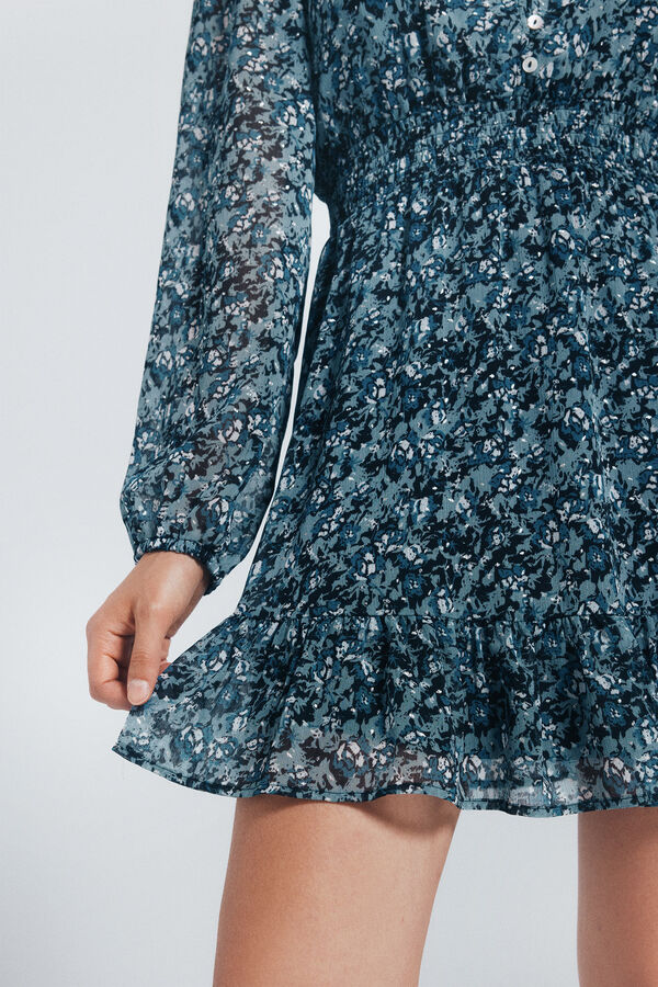 Springfield Short smock chiffon dress  green