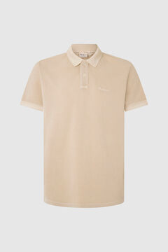 Springfield Piqué polo shirt with embroidered logo brown