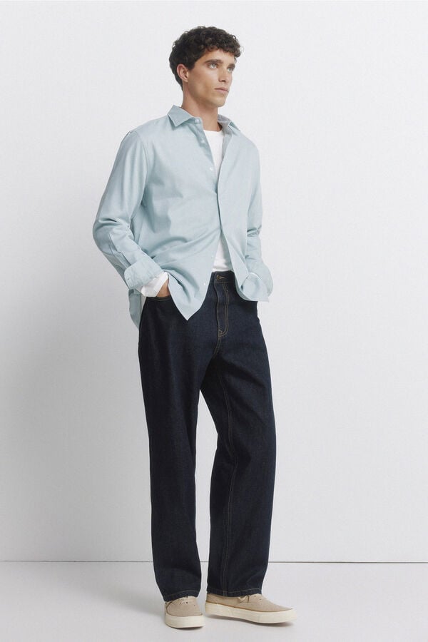 Springfield Dress shirt with easy-care structure green