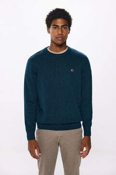 Springfield Plain colour jumper acqua