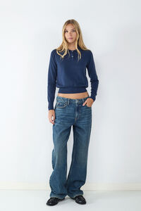 Balmohk Calça jeans larga e solta