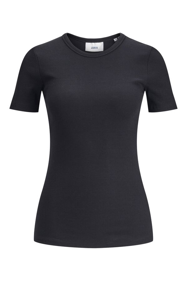 Jack & Jones Girl Fitted ribbed T-shirt black